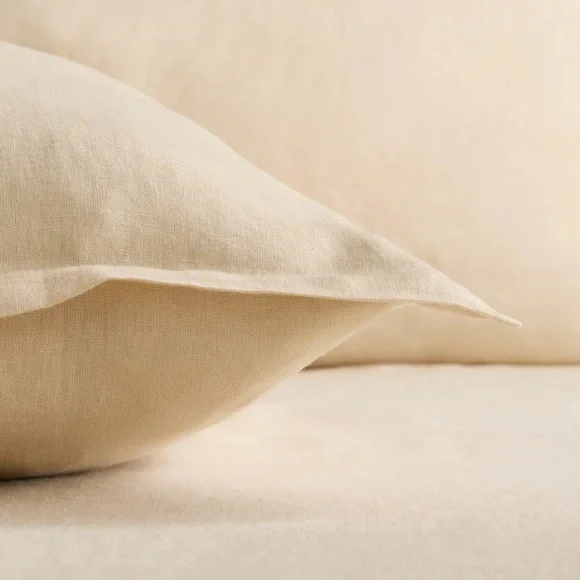 NWOT QUINCE Set Of 2 European Linen Euro Shams Oat 5070 - Picture 5 of 9